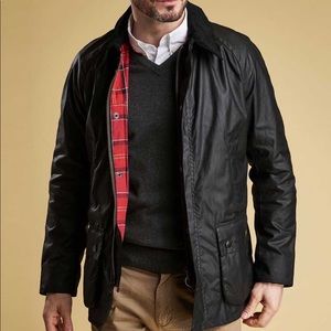 Barbour Wax Jacket - Men’s Ashby Sylkoil Black